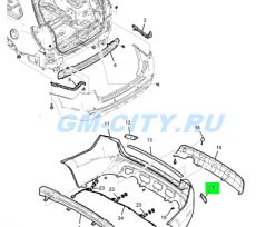 Катафот заднего бампера левый Chevrolet Captiva C100