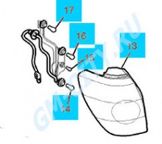 Фонарь задний левый Chevrolet Captiva C100