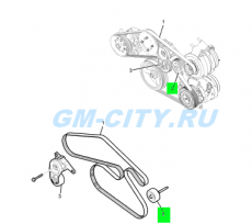Ролик приводного ремня направляющий 3,2 Chevrolet Captiva C100