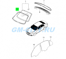Молдинг стекла лобового Chevrolet Epica
