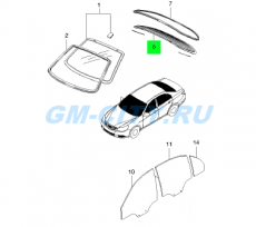 Стекло заднее Chevrolet Epica