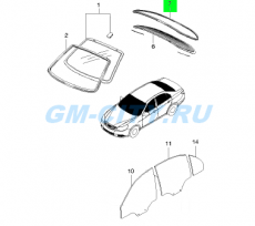 Молдинг стекла заднего Chevrolet Epica