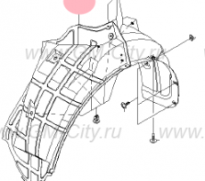 Подкрылок задний правый Chevrolet Epica