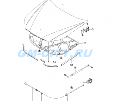Трос капота Chevrolet Epica