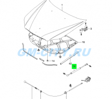 Пружина газовая капота Chevrolet Epica