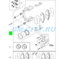 Суппорт тормозной передний левый Chevrolet Epica