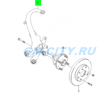 Кулак задний правый Chevrolet Epica