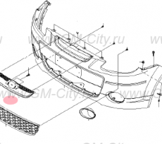 Решетка радиатора Chevrolet Spark M200