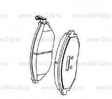 Колодки тормозные передние Chevrolet Spark M300