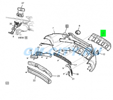 Накладка бампера переднего Chevrolet Captiva C100