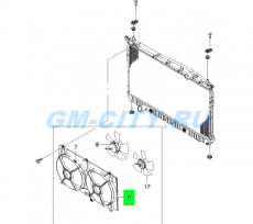 Кожух вентилятора охлаждения Chevrolet Epica