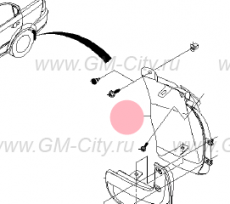 Подкрылок задний левый Chevrolet Aveo T255