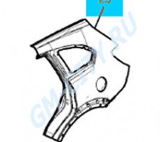 Крыло заднее правое Chevrolet Captiva C140