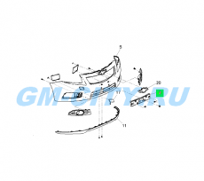 Накладка под номерной знак Chevrolet Cruze