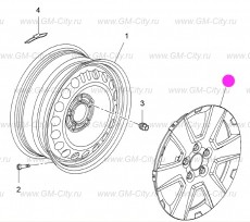 Колпак колеса r16 Chevrolet Orlando