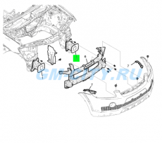 Кронштейн передней панели левый Chevrolet Captiva C100