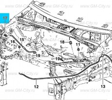 Ось штанги держателя капота Chevrolet Cobalt