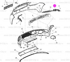 Кронштейн переднего бампера правый Chevrolet Orlando
