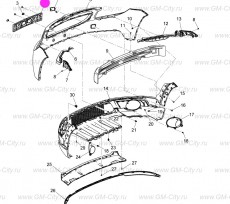 Накладка № знака Chevrolet Orlando