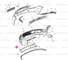 Накладка переднего бампера под птф Chevrolet Orlando