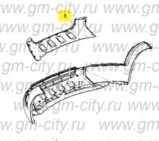 Накладка переднего бампера хром Chevrolet Captiva C140