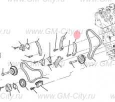 Направляющая цепи грм передней левая Chevrolet Captiva C100
