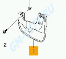 Брызговик передний правый Chevrolet Aveo T200