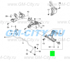 Рычаг передний левый Chevrolet Rezzo