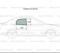 Стекло заднее правое седан gm Chevrolet Lacetti