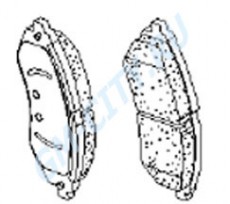 Колодки тормозные передние Chevrolet Aveo T255