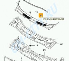 Жабо левое Chevrolet Aveo T200
