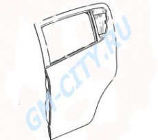 Дверь задняя левая хэтчбек Chevrolet Aveo T300
