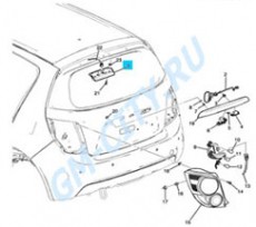 Дополнительный стоп сигнал Chevrolet Aveo T300