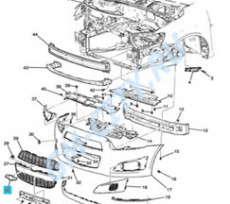 Эмблема решетки радиатора Chevrolet Aveo T300