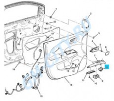Кнопка управления электрозеркалами Chevrolet Aveo T300
