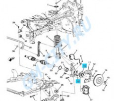 Ступица переднего колеса Chevrolet Aveo T300