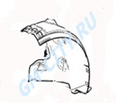 Подкрылок передний правый часть 2 Chevrolet Aveo T300