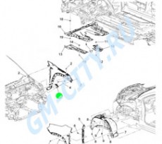 Кронштейн крыла правого переднего Chevrolet Orlando