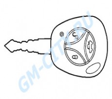 Ключ с дистанционным управлением охранной сигнализации Chevrolet Orlando