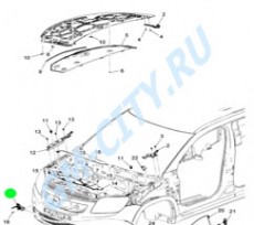 Замок капота Chevrolet Orlando