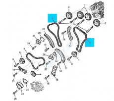 Цепь грм задняя 3,2