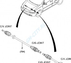 Привод колеса левый