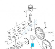 Сальник коленвала задний