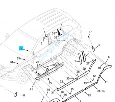 Молдинг двери задней левой
