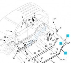 Молдинг крыла заднего левого