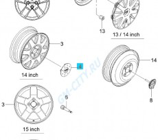 Колпачок литого диска