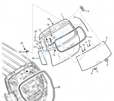 Стекло заднее