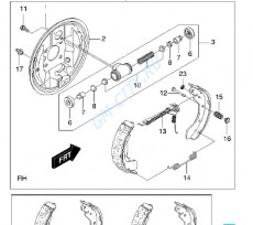 Колодки тормозные задние