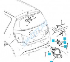 Фара задняя правая хэтчбек