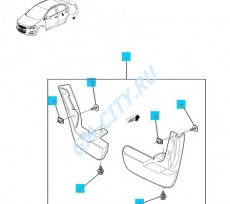 Брызговики задние к-кт 2 шт. седан